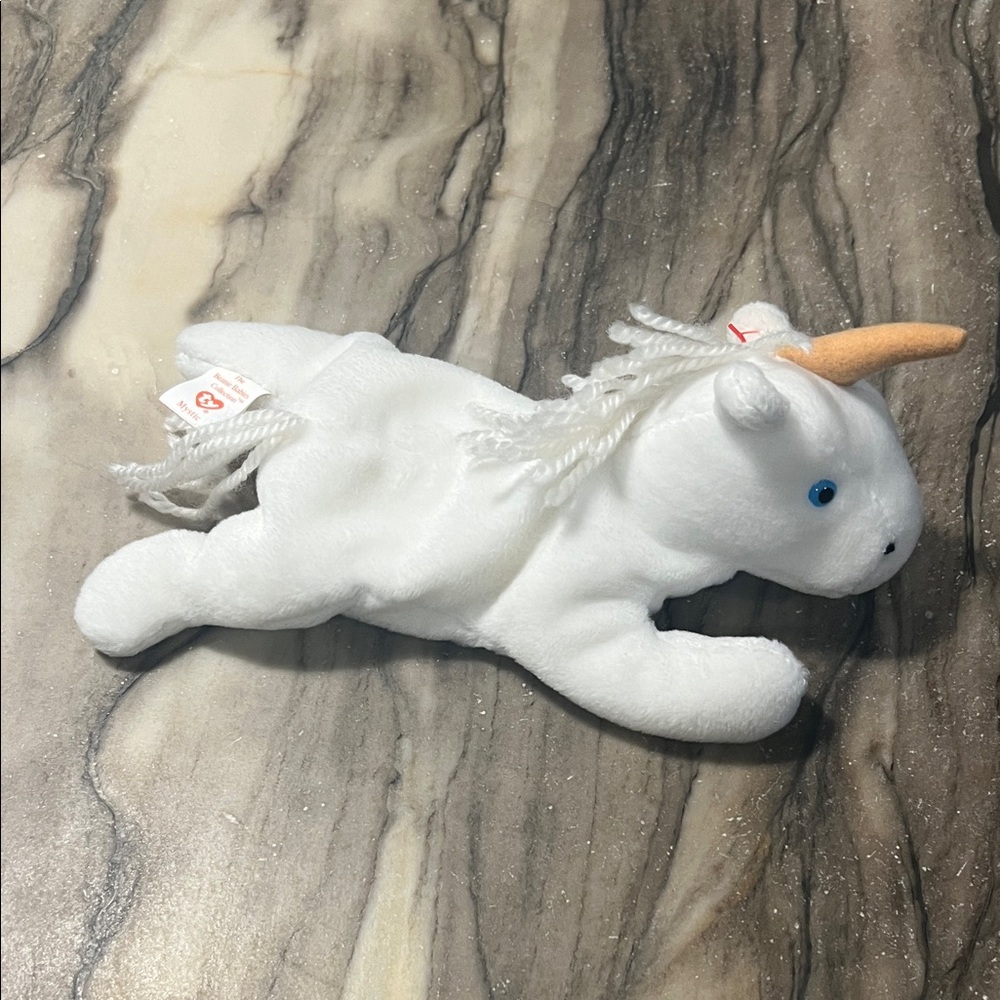 White Unicorn Plush Toy beanie baby